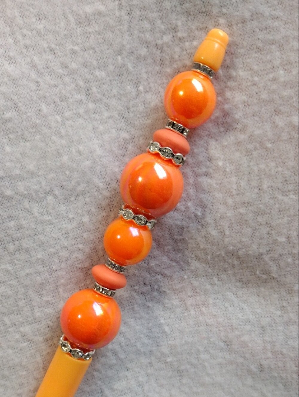 Orange Beaded Ballpoint Pen - Unbranded - Picture 2 of 2